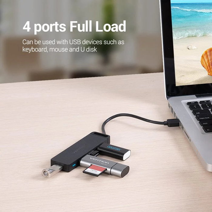 Vention Hub USB 2.0 CHMBD 4 Puertos USB 50cm